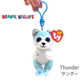 【TY】 キークリップ 【BEANIE BELLIES】 Thunder サンダー ビーニーベリーズ いぬ イヌ 犬 KC 約 9cm