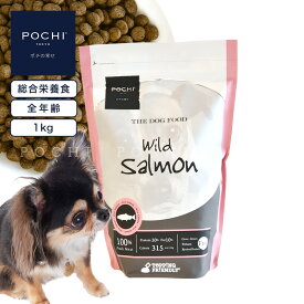【POCHI公式】POCHI ザ・ドッグフード ベーシック ワイルドサーモン 1kg ポチ ドライフード 小粒 グレインフリー 低脂肪 魚肉