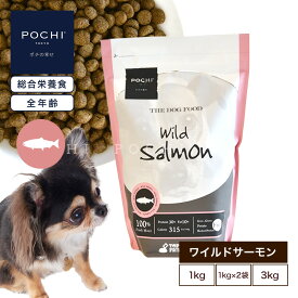 【公式】POCHI ザ・ドッグフード ベーシック ワイルドサーモン 1kg 2kg 3kg ポチ pochi ドライフード 小粒 グレインフリー 低脂肪 魚肉
