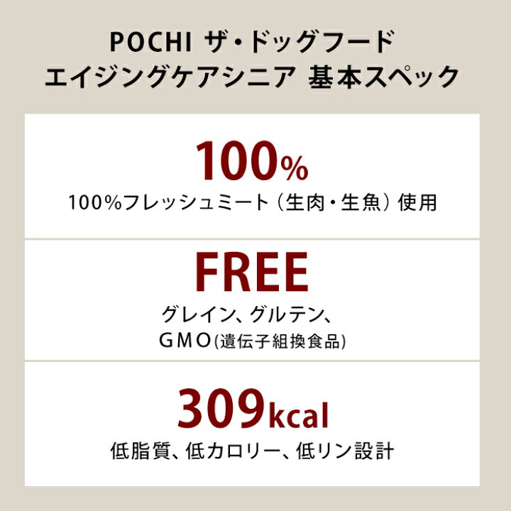 楽天市場】POCHI ザ・ドッグフード エイジングケア シニア 3種の 
