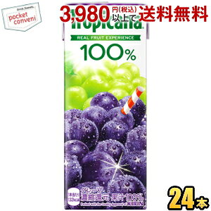 キリン トロピカーナ100% グレープ 250ml紙パック 24本入 果汁100% ぶどう※北海道800円・東北400円の別途送料加算