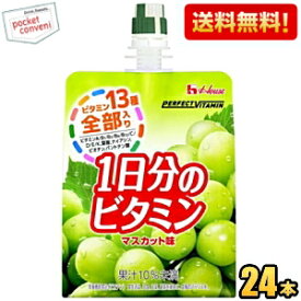 【送料無料】ハウスウェルネス パーフェクトビタミン 1日分のビタミンゼリー マスカット味 180gパウチ 24個入 [栄養機能食品(ビオチン)] PERFECT VITAMIN ※北海道800円・東北400円の別途送料加算