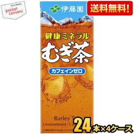 【送料無料】伊藤園 健康ミネラルむぎ茶 250ml紙パック 96本(24本×4ケース) 〔ミネラル麦茶〕 ※北海道800円・東北400円の別途送料加算 [39ショップ]