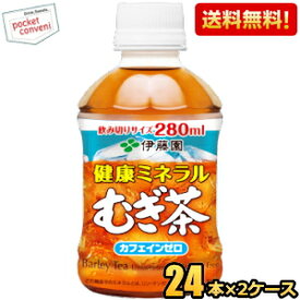 【送料無料】伊藤園 健康ミネラルむぎ茶 280mlペットボトル 48本(24本×2ケース) 健康ミネラル麦茶 ※北海道800円・東北400円の別途送料加算 [39ショップ]