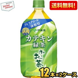 【送料無料】伊藤園 お～いお茶 カテキン緑茶 1000mlペットボトル 24本(12本×2ケース) 1Lサイズ 二つの働き 特保 トクホ 特定保健用食品 ※北海道800円・東北400円の別途送料加算