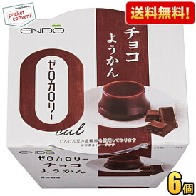 【送料無料：6個売り】遠藤製餡 ゼロカロリー チョコようかん 90g 6個入 ようかん 羊羹 ダイエットスイーツ ダイエット食品 ※北海道800円・東北400円の別途送料加算 [39ショップ]