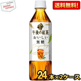 【送料無料】キリン 【手売り用】 午後の紅茶 おいしい無糖 500mlペットボトル 48本(24本×2ケース) ※北海道800円・東北400円の別途送料加算 [39ショップ] kirin2024cp