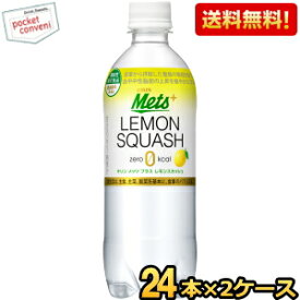 【送料無料】キリン メッツプラス レモンスカッシュ 480mlペットボトル 48本(24本×2ケース) [機能性表示食品 難消化性デキストリン] ※北海道800円・東北400円の別途送料加算 [39ショップ] kirin2024cp