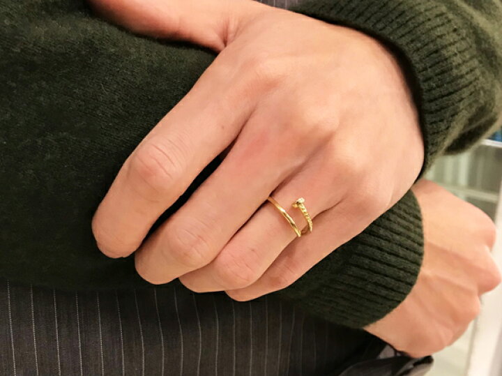楽天市場】18金/K18/18金無垢/釘リング/ネイル/ゴールド/クギ/工具 