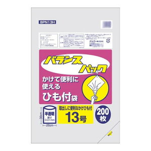 オルディ バランスパック13号ひも付 半透明200P×60冊 20097202