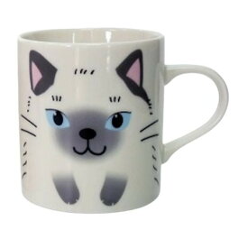 マグカップ アニマルプリント 猫 シャム猫 食器 電子レンジ対応
