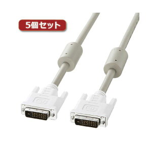 5�Z�b�g �T�����T�v���C DVI�P�[�u���i�f���A�������N�A1m�j KC-DVI-DL1KX5