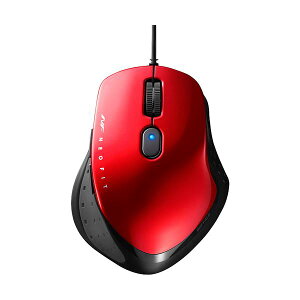 (�܂Ƃ�) �o�b�t�@���[ �L�� BlueLED5�{�^�� �l�I�t�B�b�g�}�E�X M�T�C�Y ���b�h BSMBU510MRD 1�� �y×10�Z�b�g�z