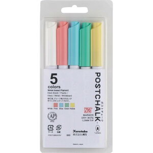 ���| ZIG POSTCHALK MARKER DRY-WIPE 1.2MM TIP 5V POST-990A/5V