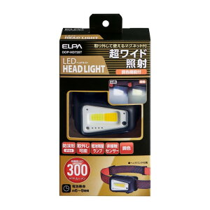 LED�w�b�h���C�g ��ڐG�Z���T�[���� 300lm �h���` IPX4 �d�r��