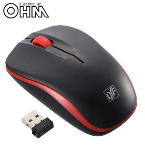 �I�[���d�@ OHM 3�{�^�� ���C�����XIR LED�É��}�E�X �u���b�N/���b�h PC-SMWIMS32 K