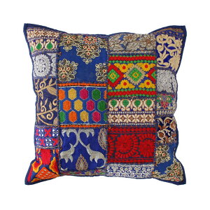 �N�b�V�����J�o�[ 45×45cm �l�C�r�[ �p�b�`���[�N �C���h�Õz �h�J