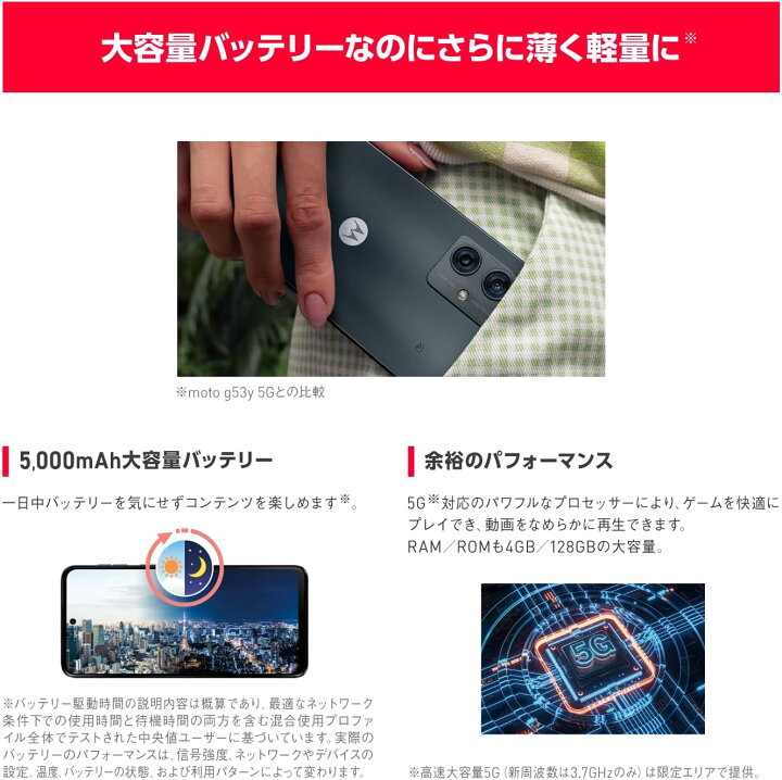 楽天市場】【新品未使用】 moto g64y 5G ワイモバイル版SIMフリー 
