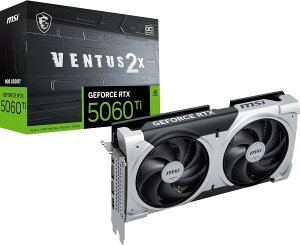 �V�i MSI GeForce RTX 5060 Ti 8G VENTUS 2X OC PLUS �O���t�B�b�N�X�{�[�h