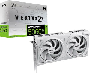 �V�i MSI GeForce RTX 5060 Ti 8G VENTUS 2X OC WHITE PLUS �O���t�B�b�N�X�{�[�h