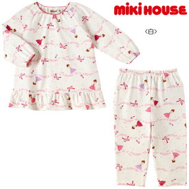 【セール50％OFF】ミキハウス mikihouse ドレッシーリーナちゃん♪長袖パジャマ(80-150cm)【11-7304-976】 mdout