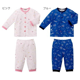 【セール40%OFF】ミキハウス mikihouse ダブルビー Double_B ミニ裏毛パイルパジャマ 寝巻 パジャマ 長袖 ベビー キッズ 子供 男の子 女の子 (80-130cm) 【63-7301-266】