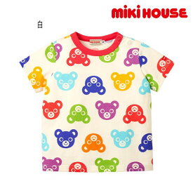 【セール20%OFF】ミキハウス mikihouse 総柄半袖Tシャツ (80cm-130cm) トップス 半袖 Tシャツ かわいい カラフル 夏 ベビー 赤ちゃん キッズ 子供 男の子 女の子【12-5201-498】