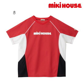 【セール30%OFF】ミキハウス mikihouse 【吸汗速乾】ロゴ半袖Tシャツ(大人用)〈M-L(165-185cm)〉トップス メッシュ 吸汗 速乾 防汚 半袖 ロゴ 配色 大人 レディース メンズ ユニセックス 【10-5274-577】【mrg】【prs】