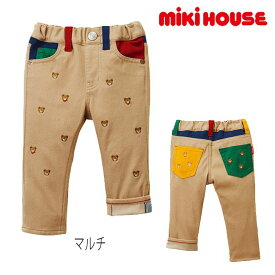 【楽天スーパーセール40%OFF】ミキハウス mikihouse プッチ―刺繍柄ロングパンツ (90cm-120cm) ボトムス ズボン パンツ かわいい ベビー キッズ 子供 男の子 女の子【11-3201-495】