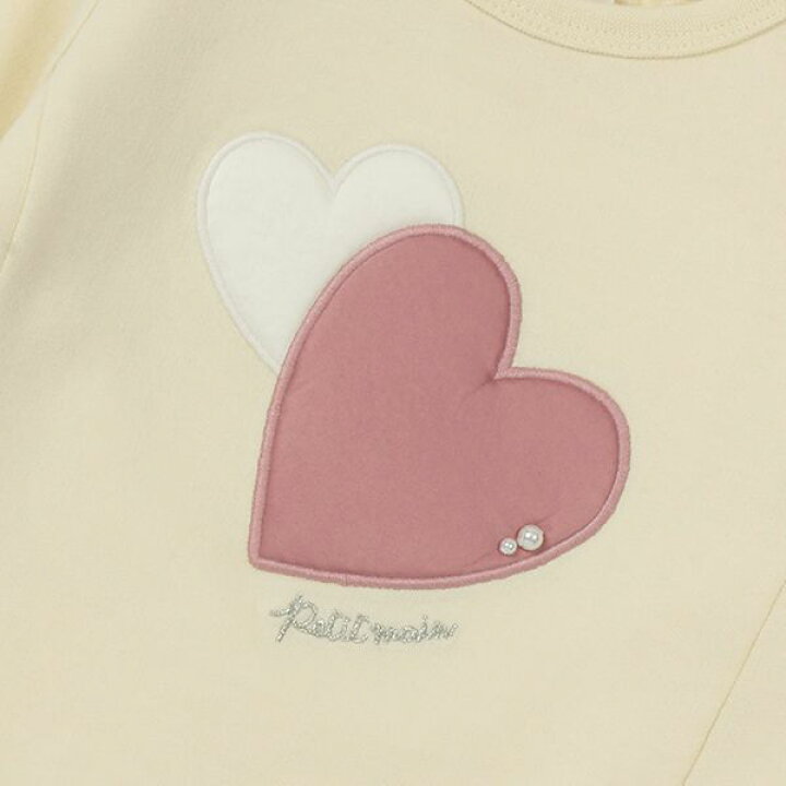 楽天市場】【セール30%OFF】プティマイン ハートモチーフ長袖Tシャツ  
