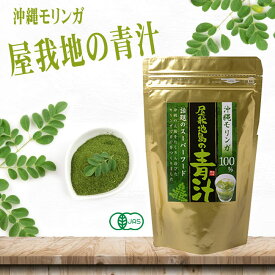 沖縄県産 屋我地島の青汁 沖縄モリンガ100% 粉末100g モリンガ スーパーフード アンチエイジング 花粉症 アトピー リラックス カルシウム 鉄分【e-からだづくり】