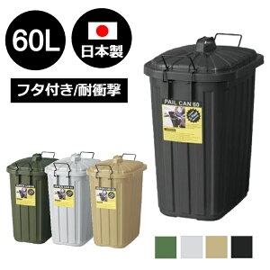 ゴミ箱 ごみ箱 大容量 60リットル 60L 日本製 スーパーカン アメリカン スタイル 頑丈 丈夫 蓋つき ダストボックス 男前 ヴィンテージ ブルックリン おしゃれ スタイリッシュ