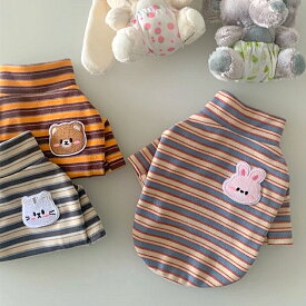 犬服 カワイイ ペアルック tシャツ ボーター柄 おしゃれ おもしろ かわいい 可愛い 着せやすい 女の子 男の子 インスタ映え 猫服 春 秋 新作 小型犬 中型犬