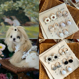 【全商品ポイント5倍】ヘアゴム ペット用 犬用 猫用 髪飾り セット からまない ヘアアクセサリー かわいい プレゼント