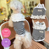 【2025年春新作】犬服 春夏 ワンピース タンクトップ Dカン付き ウェアハーネス 子犬 猫服 かわいい 柔ら…