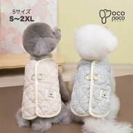 【全商品ポイント5倍】犬の服 秋冬 Dカン付き キルティング ベスト 背中開き 犬 服 チェック柄 あったか …