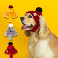 【全商品ポイント5倍】 犬用 ニット帽 ポンポン付き 帽子 防寒 散歩 小型犬 中型犬 かわいい 冬用 猫用 …