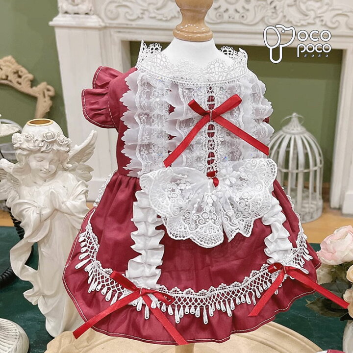 楽天市場】犬服 ロリータ ワンピース 春夏 小型犬 ドッグウェア メイド 