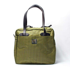 【Filson/フィルソン】TIN CLOTH ZIPPER TOTE BAG/ティンクロス・ワックスドコットンキャンバス・トートバッグ/Flyway Green　（Wickett & Craig社ベジタブルタンニン・ブライドルレザー・ハンドクラフト・アメリカ製）