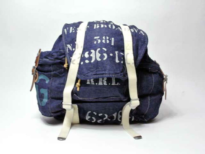 楽天市場】【RRL&CO./ダブルアールエル】STENCILED DENIM BACKPACK 