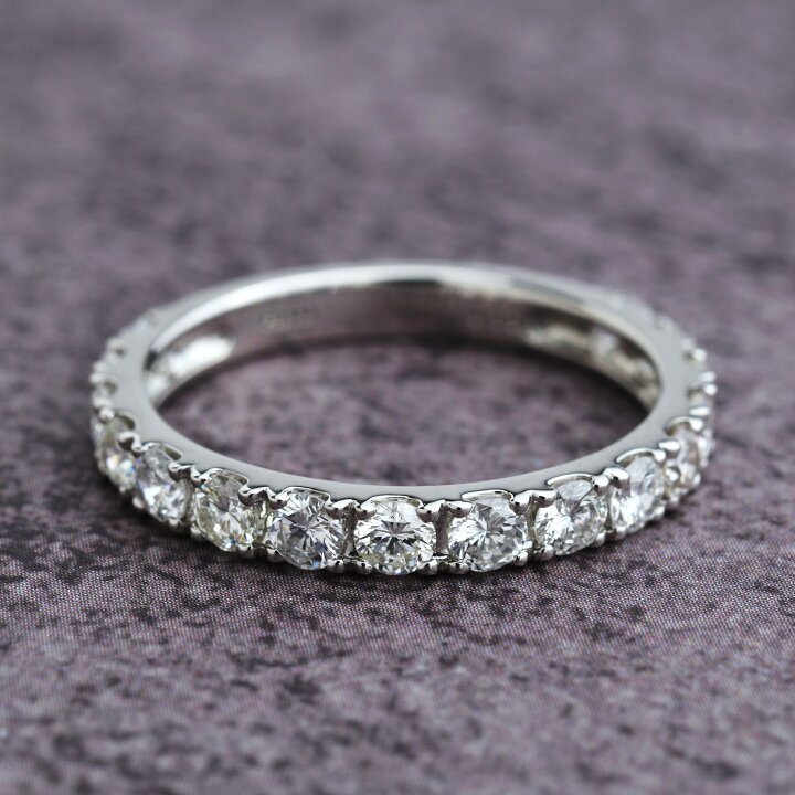 楽天市場】【1.0ct】プラチナ900 K18 エタニティリング 1.0ct 天然 