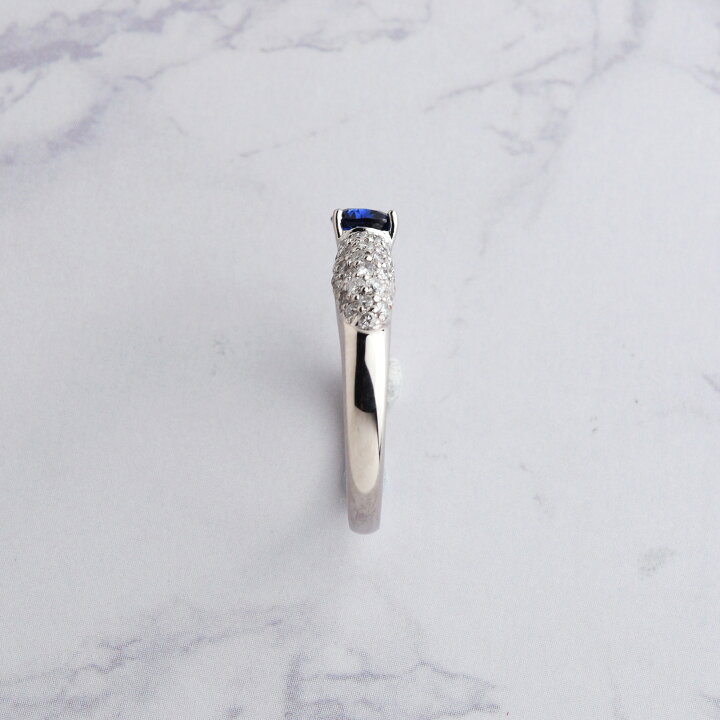 楽天市場】【1.18ct】プラチナ 900 サファイア ダイヤ入り リング 1.18 