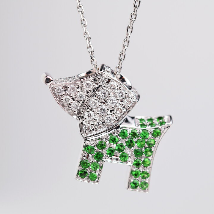 楽天市場】【0.85ct】K18 ホワイトゴールド グリーンガーネット ダイヤ 