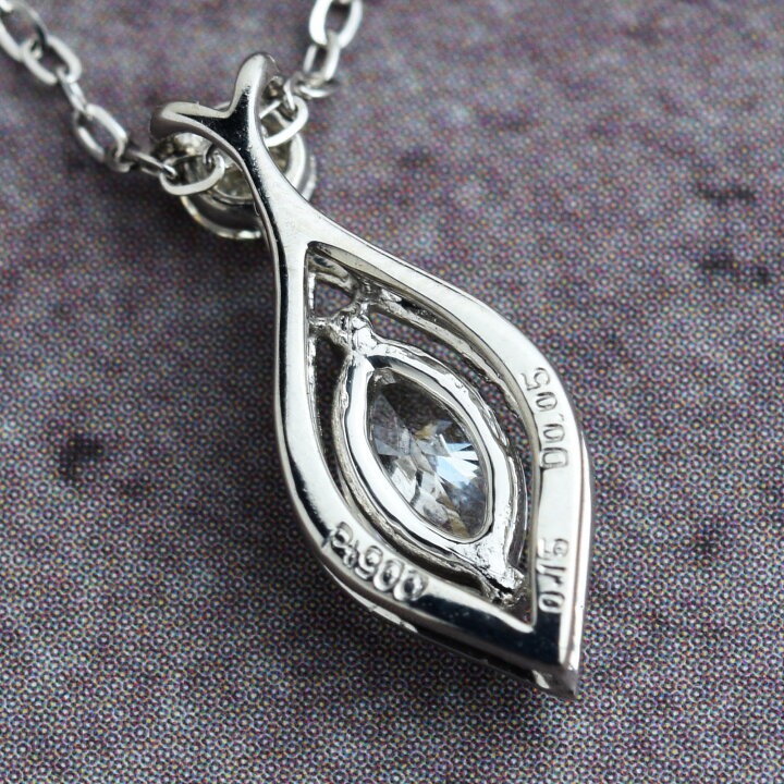 楽天市場】【0.2ct】プラチナ 900 / 850 マーキスダイヤ ダイヤ入り 