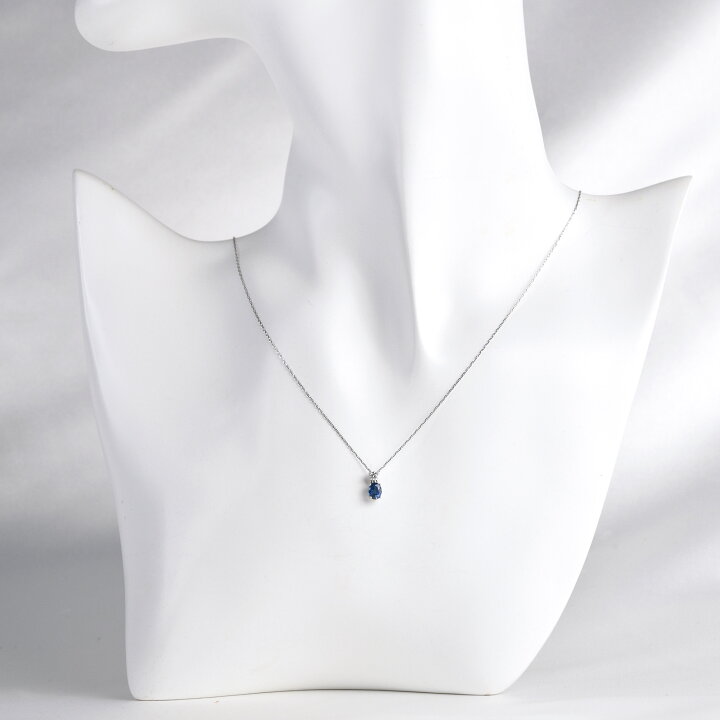 楽天市場】【0.428ct】プラチナ 900 サファイア ダイヤ入 ペンダント 