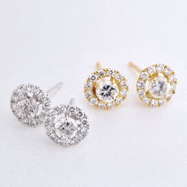 楽天市場】【0.48ct】プラチナ 900 K18 ダイヤ ピアス 0.48ct 天然 