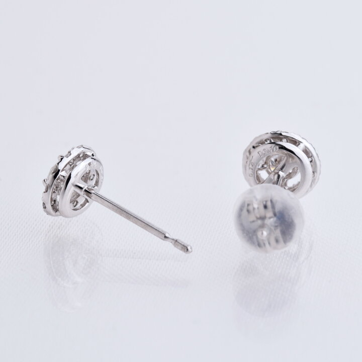 楽天市場】【0.48ct】プラチナ 900 K18 ダイヤ ピアス 0.48ct 天然 