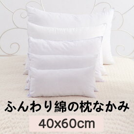 [送料無料]ふんわり綿枕のなかみ 40x60cm (630g) クラウド40x60cm ストライプ 40x60cm