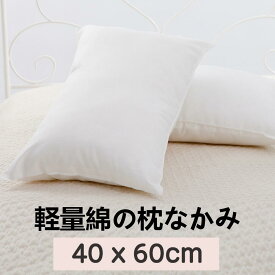[送料無料]軽量綿の枕なかみ 40x60cm (480g)クラウド40x60cm ストライプ 40x60cm