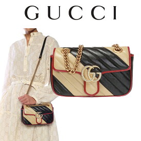 グッチ GUCCI クリーム GGマーモント キルティング スモール ショルダーバッグ 446744 0OLOX 9689 海外輸入新古品